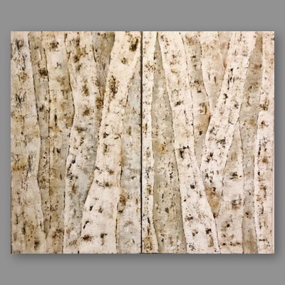 Christiana Sieben: Betula (je 105 x180 cm, Canvas, mixed media)