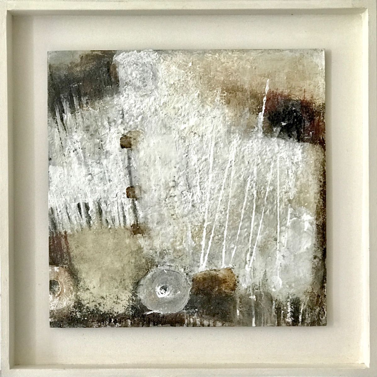 Christiana Sieben: Locomotion (30 x 30 cm, Karton, mixed media) 