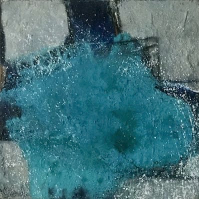 Christiana Sieben: Breakwater (50 x 50 cm, Canvas, mixed media)