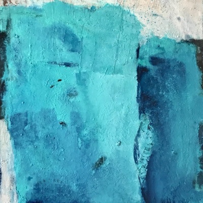 Christiana Sieben: Oceanblue (100 x 80 cm, Canvas, mixed media)